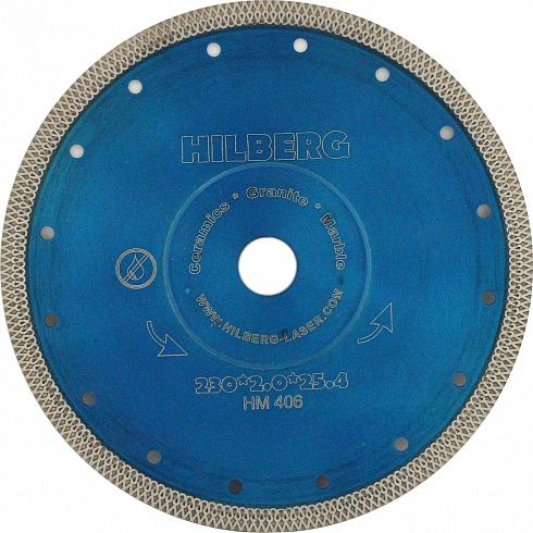 230 Hilberg Ультратонкий турбо X тип 230*10*25.4 Толщина реж. кромки 2 mm (переходное кольцо на 22.23) hilberg турбо ультратонкий х-тип