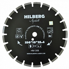 350 Диск алмазный по асфальту Hilberg Laser 350*10*25.4/12 mm сегментные