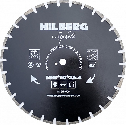 500 Диск алмазный по асфальту Hilberg Laser 500*11*25.4/12 mm hilberg