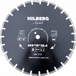 450 Диск алмазный по асфальту Hilberg Laser 450*11*25.4/12 mm сегментные